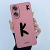 Case For Oppo A18 A38 A58 A78 4G Cover Camera Protection Cute Letter Liquid Silicone Soft Back Covers For Oppo A 38 A 18 Housing