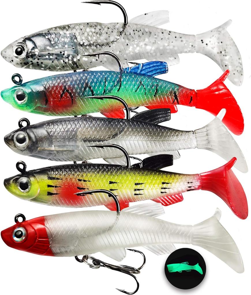 Submersible MinnowTSoft tail bait8CM 13gBionic lure specifically designed for bass fishing in both freshwater and saltwater