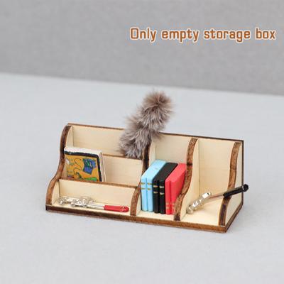 1:12 Puppenhaus Miniatur Desktop Aufbewahrungsregal Bücherregal Organizer Box Modell Heimdekor Spielzeug Puppenhaus Zubehör