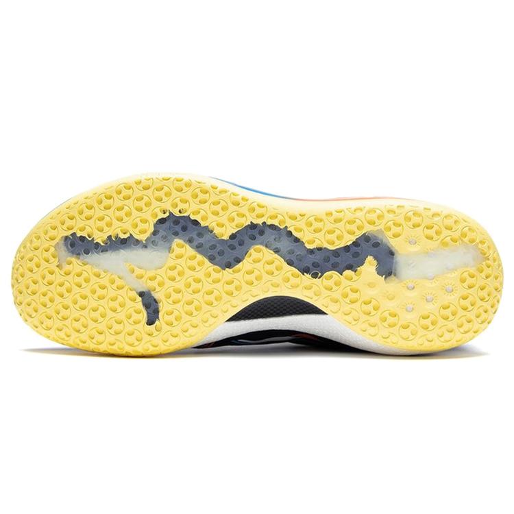 Li Ning YuShuai 14 Boom Thunderstorm Textile, TPU Slip Resistant High Top Basketball Shoes Men's Black Blue Orange ABAQ033-28