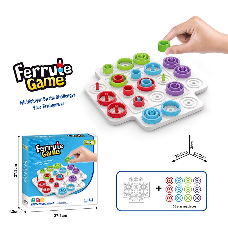 

Board Game Early Childhood Teaching Tic-tac-toe Fun Loop Game Color Cognitive Interactive Puzzles Board Game Ferrule Chess Toy