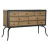 DKD Home Decor-DKD Home Decor Fir Metal Chest of Drawers (129 X 42 X 79cm)