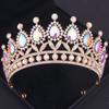 Baroque Crystal Crown Tiara Headband For Women Rhinestone Prom Diadem Crown Bridal Wedding Hair Accessories Jewelry Crown Tiara