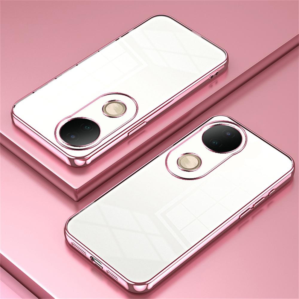 

For vivo S20 5G Case Electroplating Frame Soft TPU Phone Cover Silver