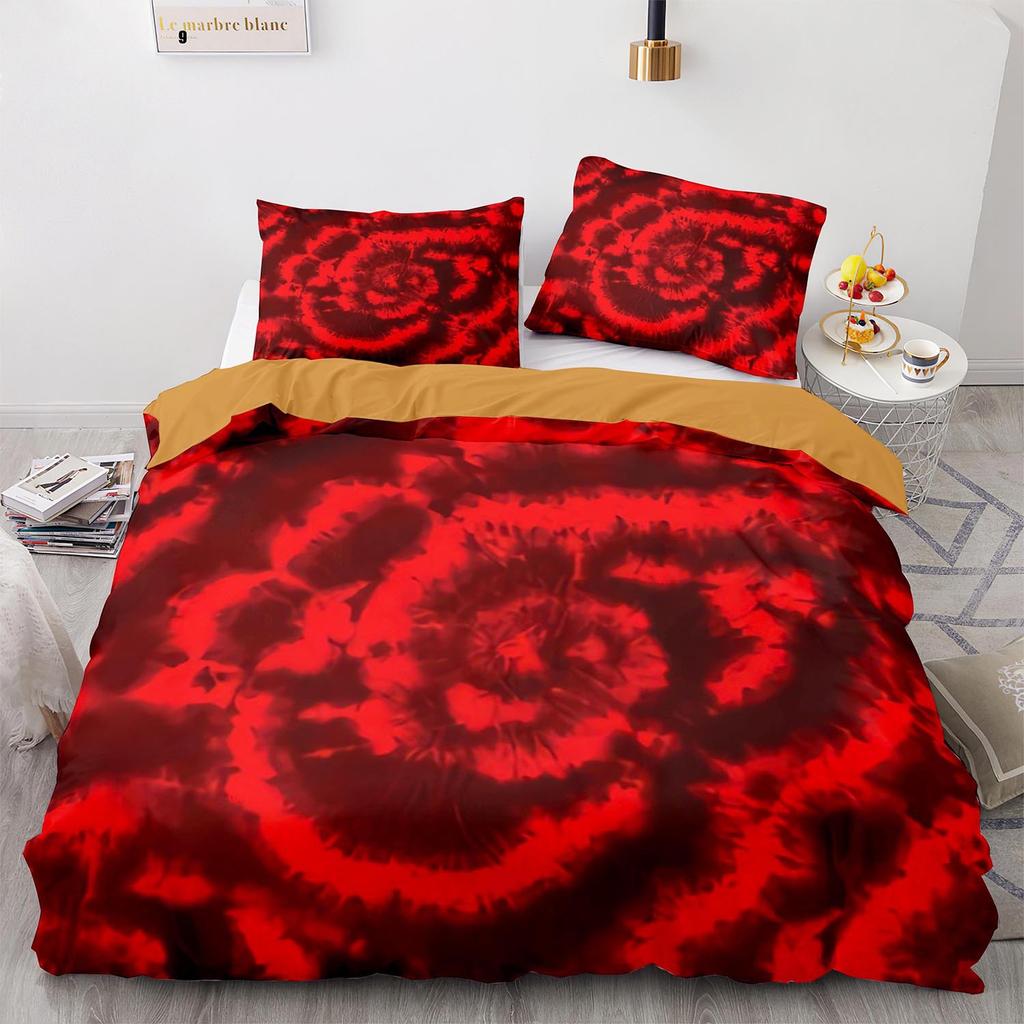 Digital Printing Three-Piece Rainbow Spiral Quilt Cover Size Quilt Cover 3D