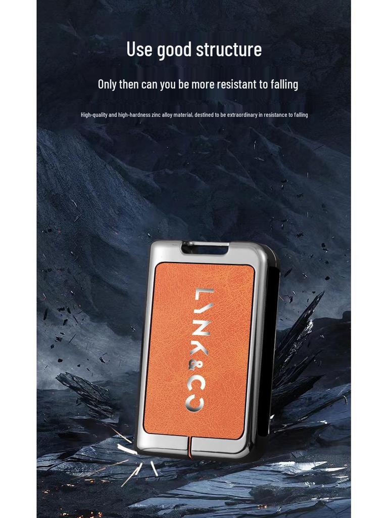 Lynk & Co 03 Schlüsselhülle für Advanced Hatchback mit Herren-Emp-Tasche, Schale und Schnalle