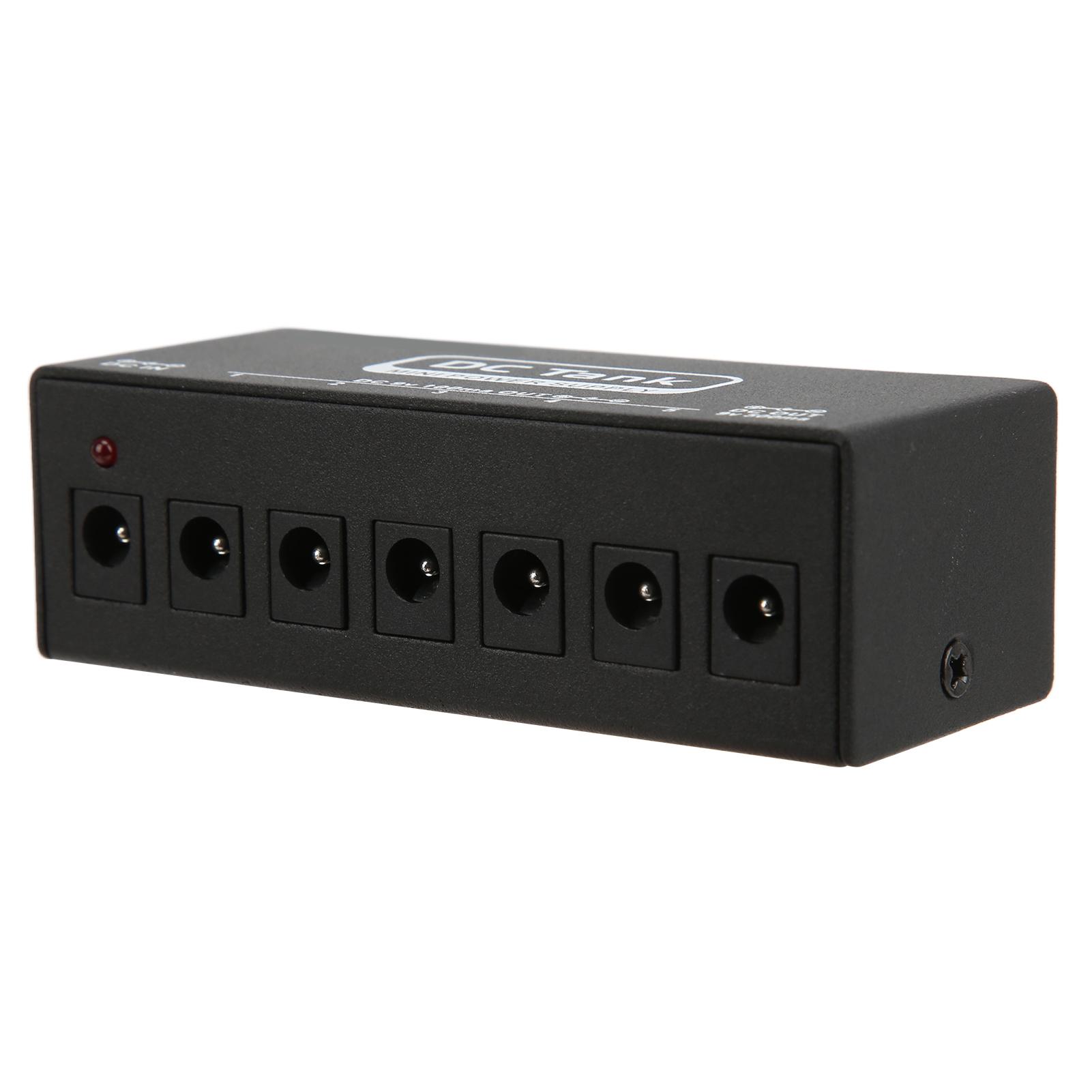 

Блок питания для педали 6 изолированных выходов металлическое черное электрическое оборудование с кабелем для гитар