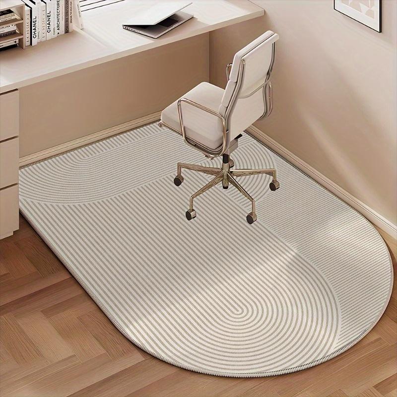 VIKAMA Japanese Cream-Style Half-Circle Floor Mat Easy-Care Bedroom, Study, Dressing Table Rug Minimalist Home Decor