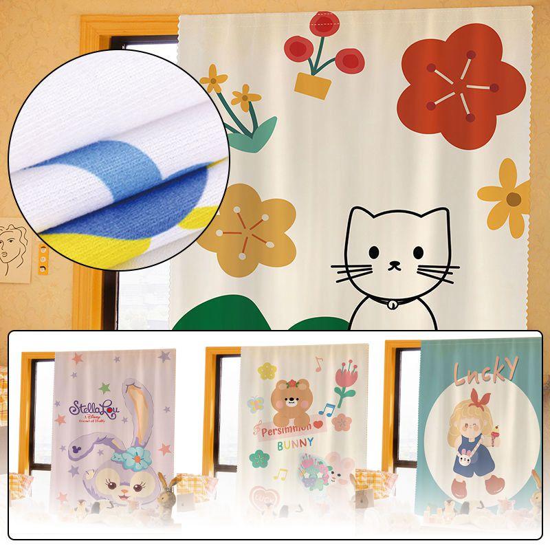 Cortina Elegante de Velcro para Janela Autoadesiva Cortinas Blackout para Decoração de Casa e Quarto