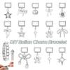 Glitter Bow Cat Butterfly Crab Star Flower Pendant Italian Charm Links Fit 9mm Stainless Steel Bracelet Women DIY Making Jewelry