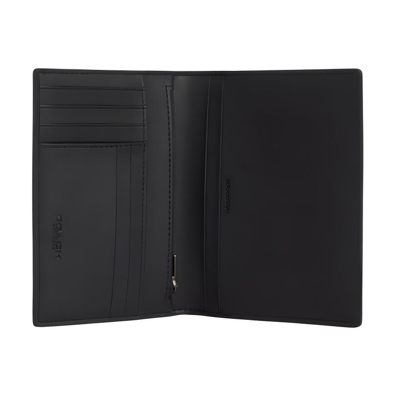 New COACH Coated Canvas Card Holder Mini Men's Black Gray CX878-QBGRM