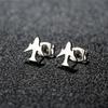 Golden Minimalist Stainless Steel Stud Earrings for Women Circle Hexagon Cross Square Cup Earings Piercing Jewelry Gifts