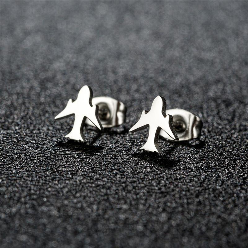 Golden Minimalist Stainless Steel Stud Earrings for Women Circle Hexagon Cross Square Cup Earings Piercing Jewelry Gifts