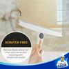 MR.SIGA Rotating Silicone Squeegee with Suction Cup Hook, Bamboo Handle, for Bathrooms, Mirrors, and Windows, Approx. W25 X H20.5cm