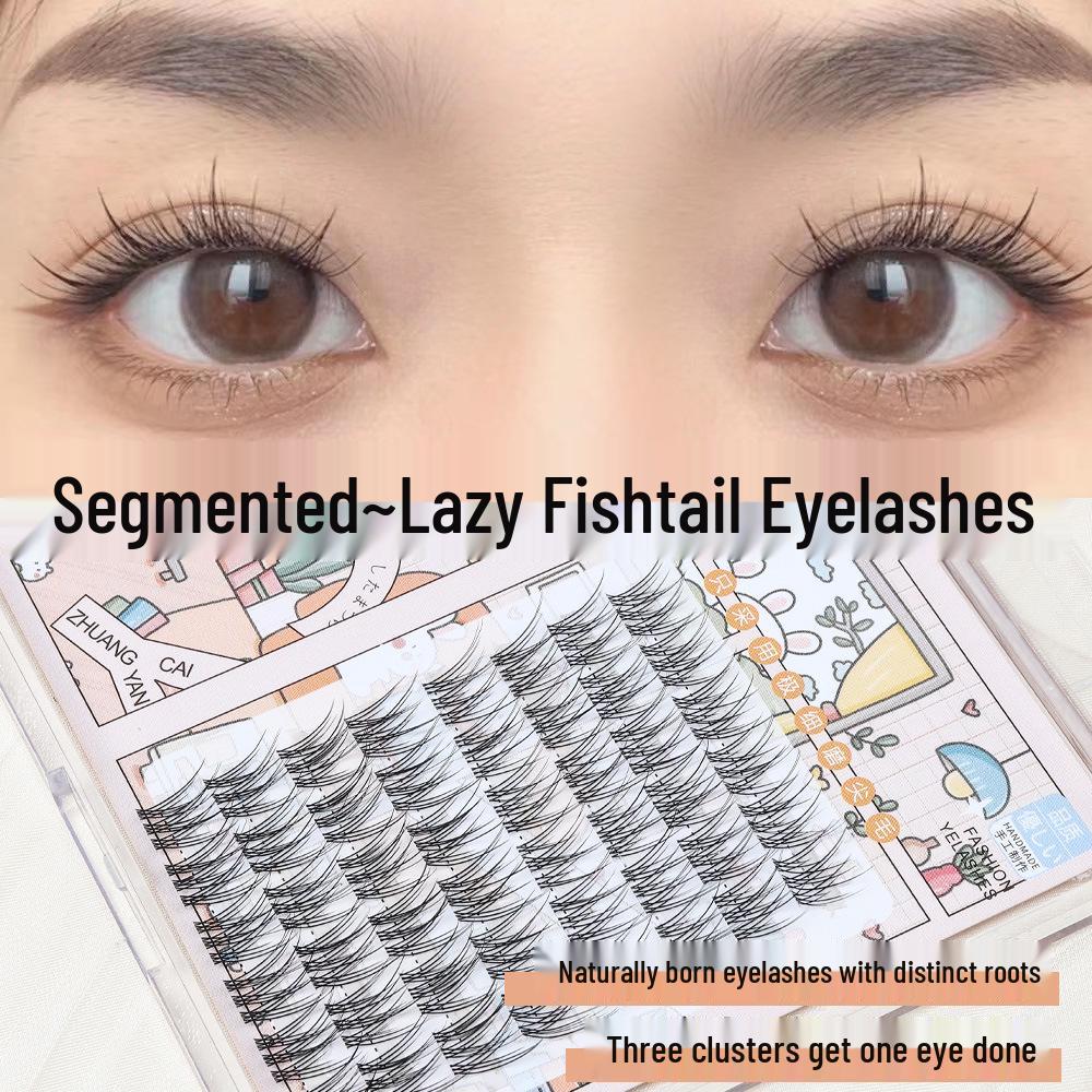 

Natural Fishtail Faux Lashes - Peacock Style for a Loli Look, Easy Grafting