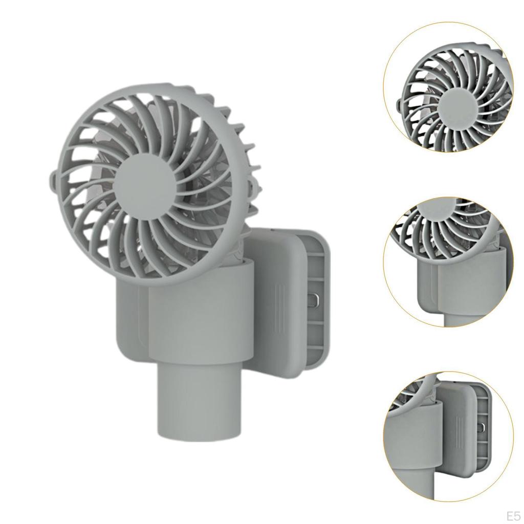 Clip On Fan 3 Speed Adjustable Angle Low Noise Detachable Base Desk Personal for Office