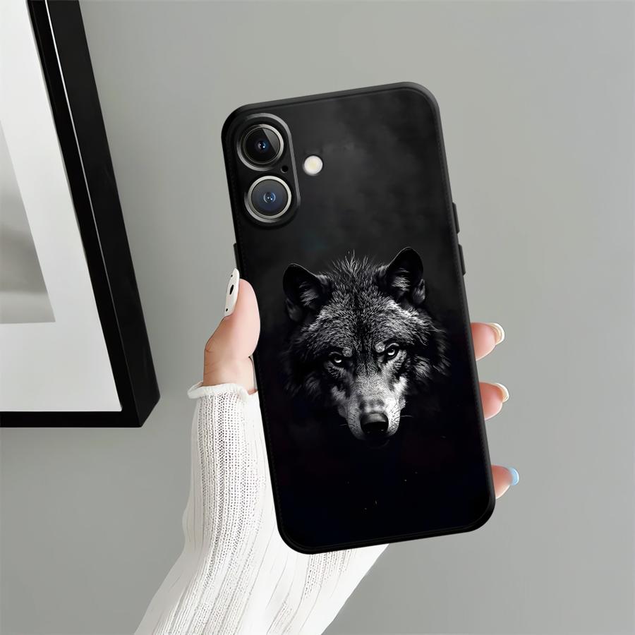 

Funda Phone Cover Case for Apple iPhone 17 Pro Max 12 16 15 Pro 7 8 14 13 11 Air XR XS MAX Cool Cartoon Wolf iPhone 11