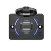 12V/24V RV USB Outlet Dual USB PD30W+QC3.0 Car Charger Socket Panel Waterproof Quick Charger for Car Bus RV Truck Accessories