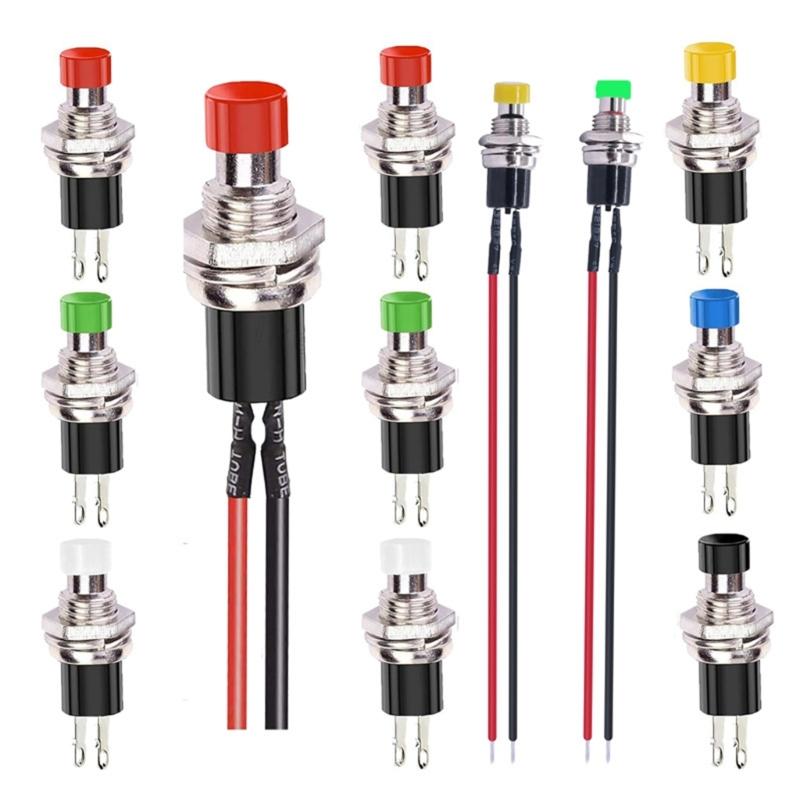10pcs Multipurpose Reset Push Button Switches Sturdy Plastic Materials Ideal for Frequent Use In Various Projects