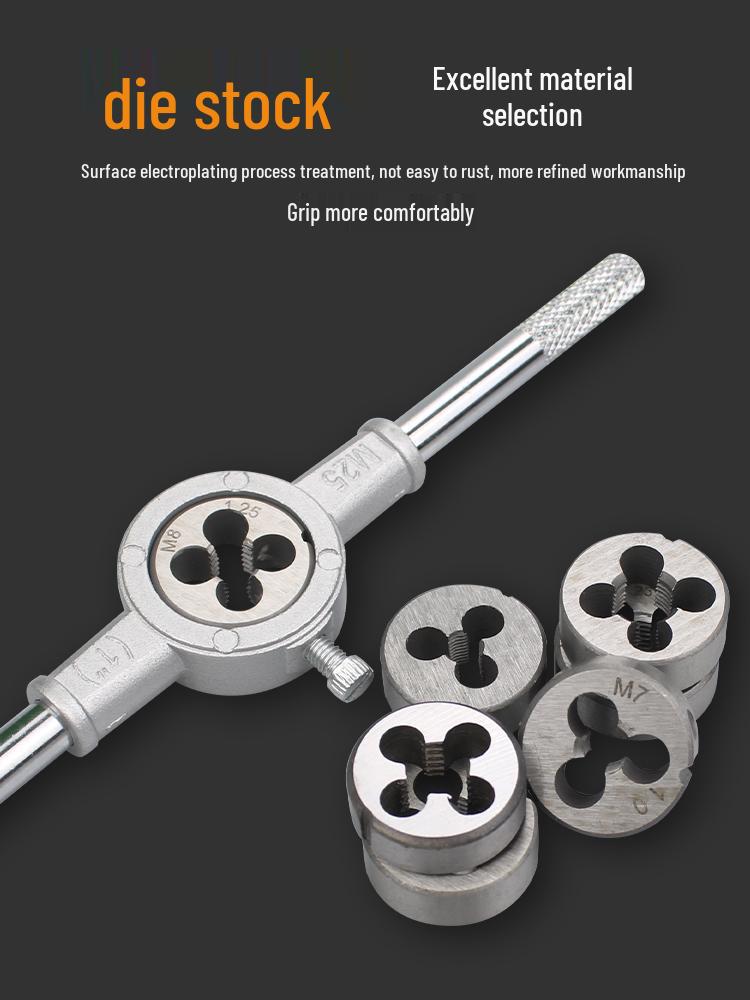 Metric & Imperial Tap and Die Set with Hand Reamer & Tap Holder – Comprehensive Threading Tool Kit.