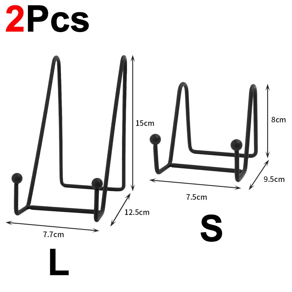 8cm/15cm Metal Picture Photo Frame Display Stand Plate Holder Dish Rack for Small Easel Card Platter Tabletop Art In Home Office
