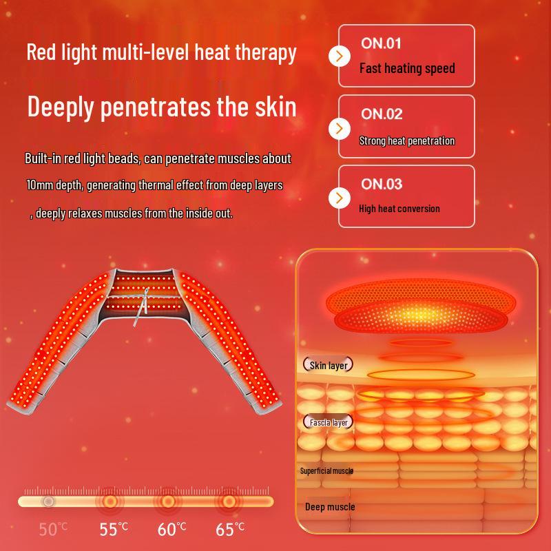 Red Light Heated Shoulder & Arm Therapy Sleeve - Constant Temperature Pain Relief Massager