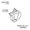 Cazador Cute Bowknot Rings Trend 2026 Stainless Steel Jewelry Adjustable Rings for Women Party Wedding Brithday Gifts New