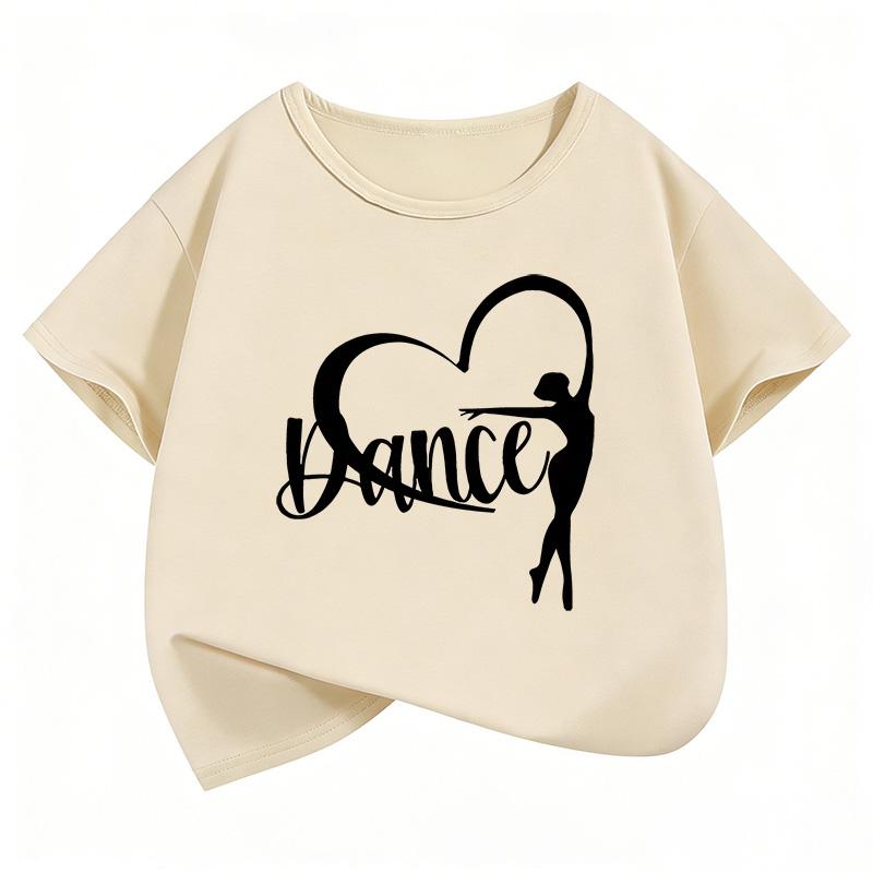 New 2026 Dancer Girls Funny T Shirts Kids Childrens Tshirt Girls Summer Spring Casual Top Tee Shirt 110