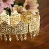 Gold Color Tassels Women Forehead Chain Thin Hairband Arabic Bride Wedding Jewelry