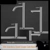Miling Brushed Stainless Steel Tall Basin Mixer Faucet