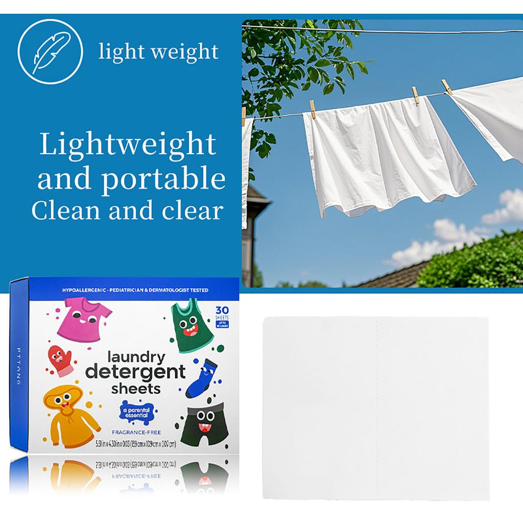 Stain Laundry Tablets Household Portable Laundry Tablets Stain Removal Laundry Tablets 30 Pieces