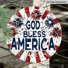 2D Flat, 1pc Decoration Celebrating American Independence Day on July 4Th, Featuring a Red And Blue Striped Pattern.This Aluminum Sign Is Perfect for