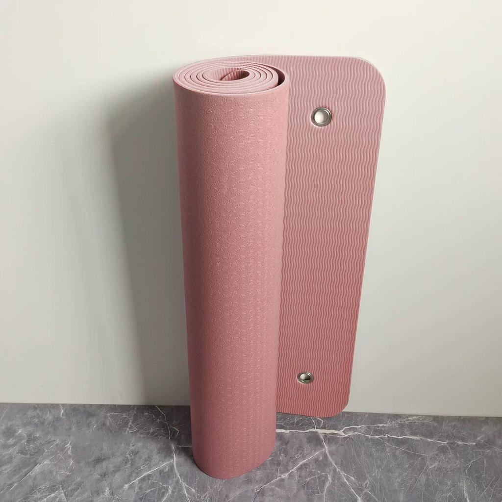 Damen Rutschfeste TPE Yogamatte: Verdickte, stoßdämpfende Aerobicmatte für Heimfitness