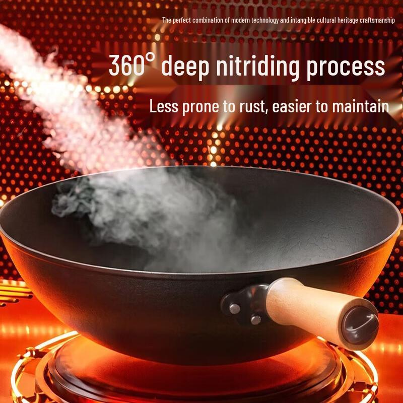 COOKER KING 30 см Круглодонный чугунный вок