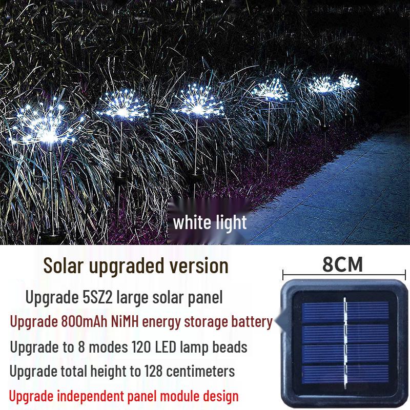 Waterproof Solar Dandelion Firework String Lights for Garden and Lawn Decoration
