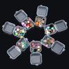 5/20PCS 3.5*3.5*2cm Small Plastic Storage Box for Jewelry Beads Earring Jewelry Container Transparent Square Box Case Contain