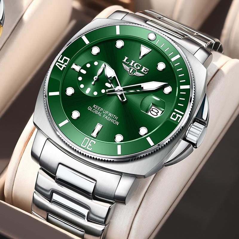 Men Watch Fashion Business Watch Men 3ATM Waterproof Luminous Quartz Sports Chronograph Clock Male Relogio Masculino+BOX