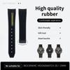 19mm 20mm 21mm Weiches Gummi Silikon Uhrenarmband Für Omega Band Sxwatch Moon Watch Speedmaster Seamaster AT150 Faltschließe
