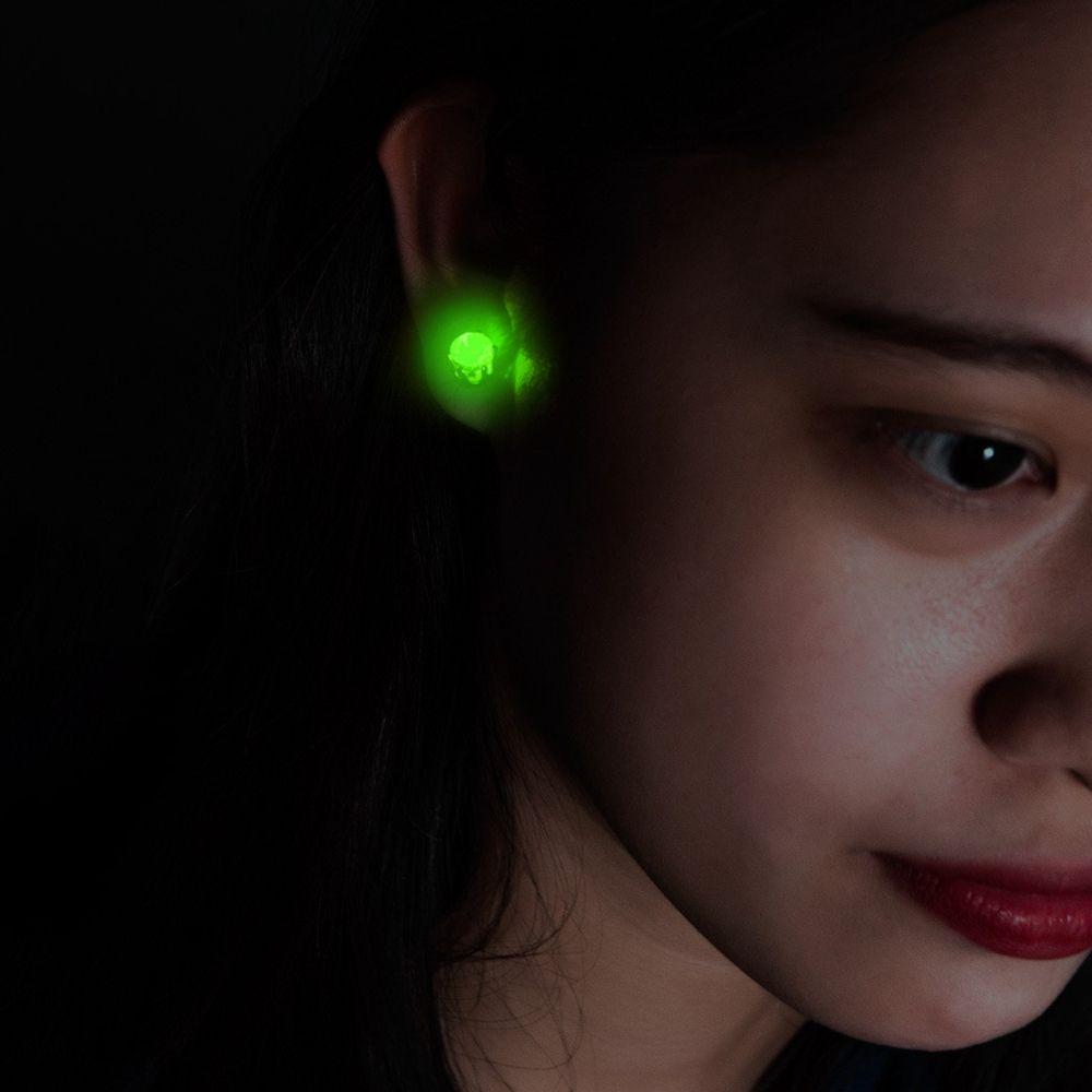 Trinket Rhinestones Men Earrings Glow Earrings Female Ear Studs Light Up Earrings  Earrings