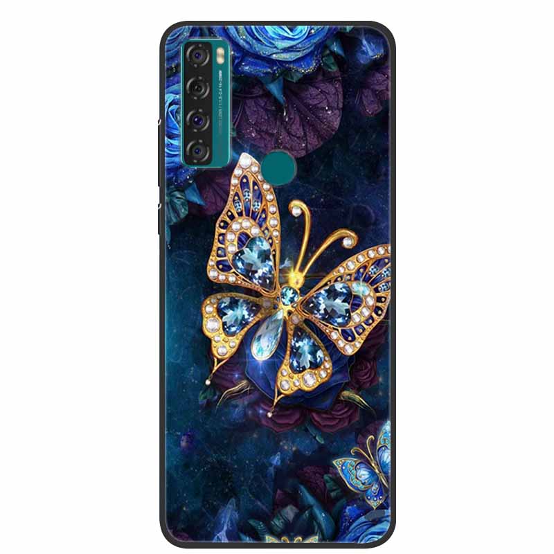 Case For TCL 20 SE Luxury Silicone TPU Soft Phone Cover For TCL 20 SE Case T671H 6.82" Funda Animal Capa Cute Shockproof Coque
