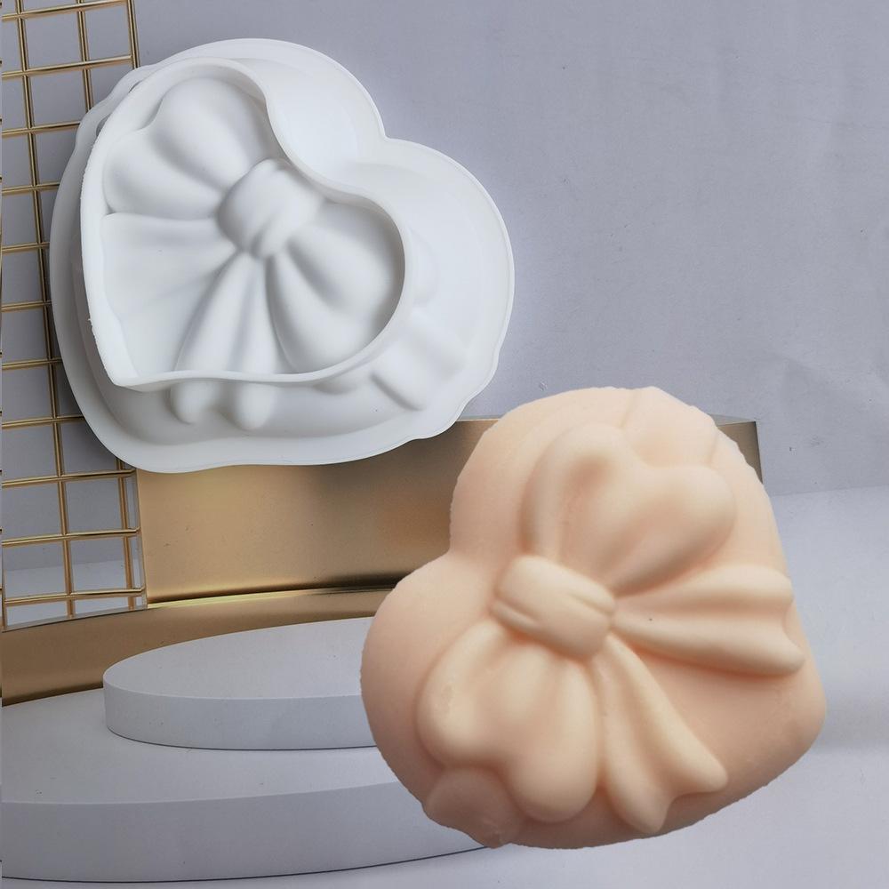 Silicone Single Bow Love Cake Mould Ice Cream Jelly Pudding Soap Mousse Cake Mould
