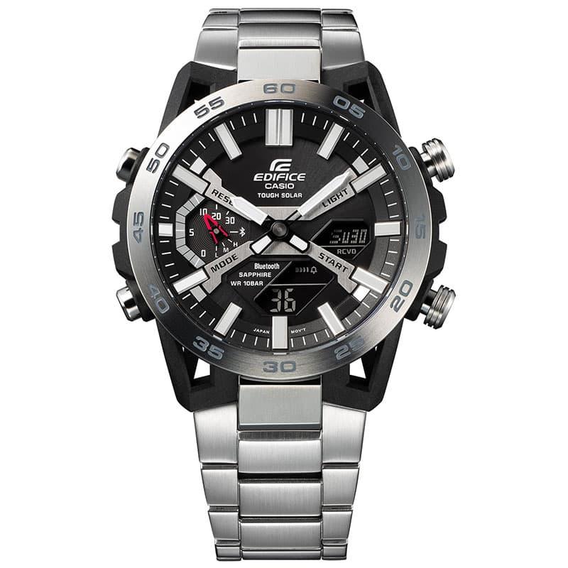 [Up to 6,000 yen discount] [20% OFF] Casio Watch EDIFICE SOSPENSIONE Men's Gray Silver Watch Radio Solar Car Racing Lace Digital Analyzer