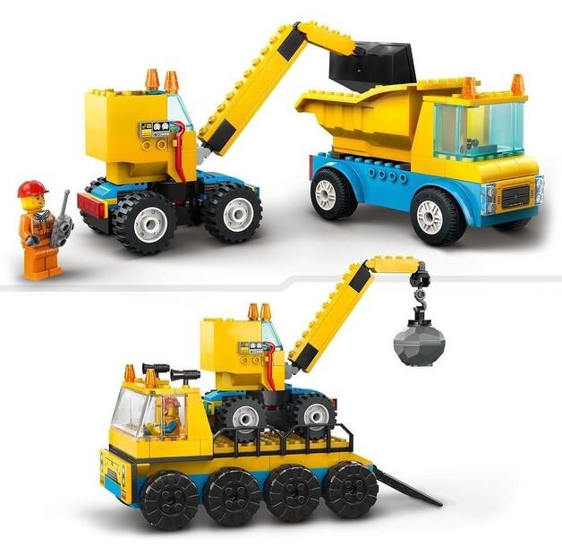 LEGO City 60391 Trucks and Crane with Demolition Ball