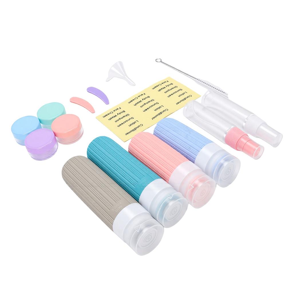 Travel Bottles for Toiletries Leakproof Squeezable Silicone Toiletry Containers for Shampoo Conditioner Portable