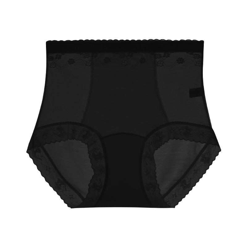 Plus Size Ladies Summer Lace Light Plastic Pure To 10A Bacteriostatic Transparent High Waist Briefs