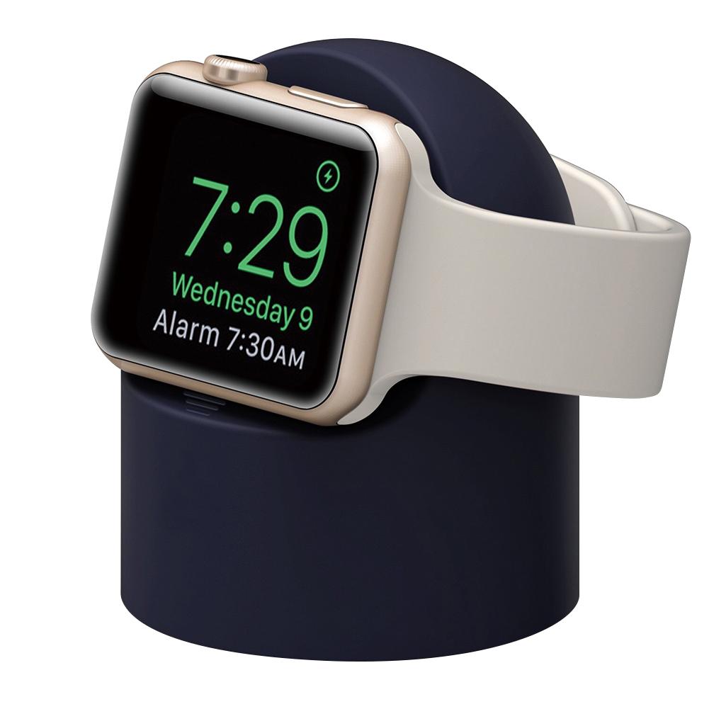 

Silicone Charger Cradle Replacement Anti Slip Charger Holder Stand Cable Storage Charging Stand Dock for Apple Watch Ultra 49mm темно-синього кольору