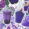 50Pcs Cartoon Purple Stickers Diy Suitcase Laptop Guitar Bicycle Car Decals