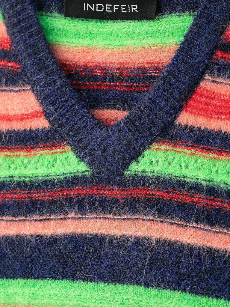 2025 Spring Women's European & American Style Striped V-Neck Sleeveless Knit Vest