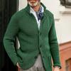 New Men's Casual Long Sleeve Solid Knit Sweater