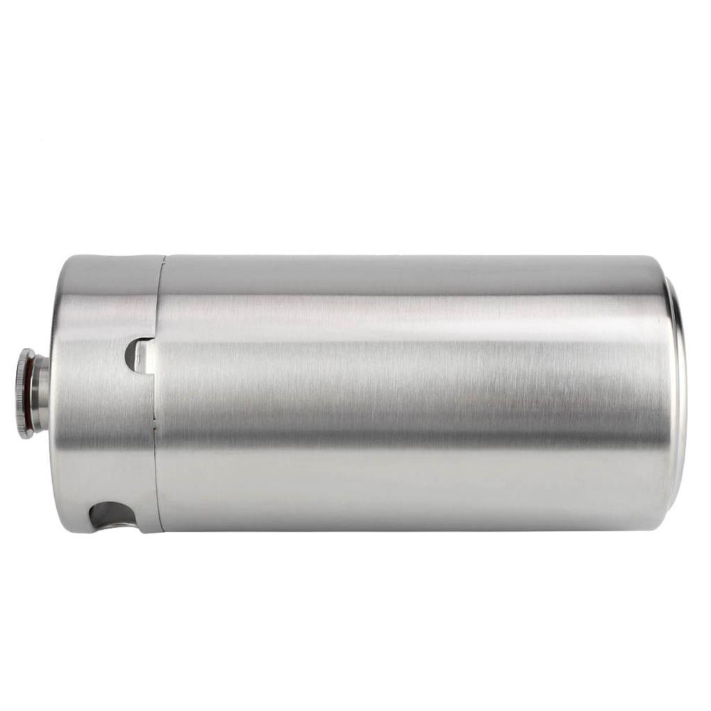 Stainless Steel Beer Barrel Practical 4L Barrel with Spiral Cover Lid Home Hotel Supplies